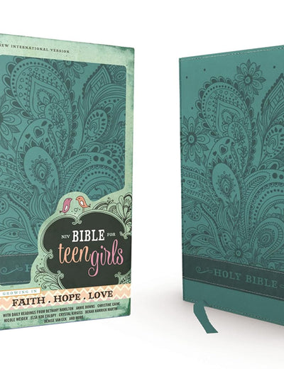 NIV, Bible for Teen Girls, Leathersoft, Blue: Growing in Faith, Hope, and Love – The Perfect Christian Faith Gift for Your Teenage Girl, Age 13-18