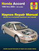 Honda Accord 1998 thru 2002 Haynes Repair Manual: All Models