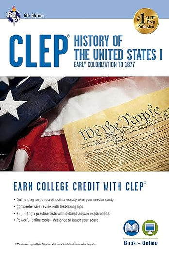 CLEP® History of the U.S. I Book + Online (CLEP Test Preparation)