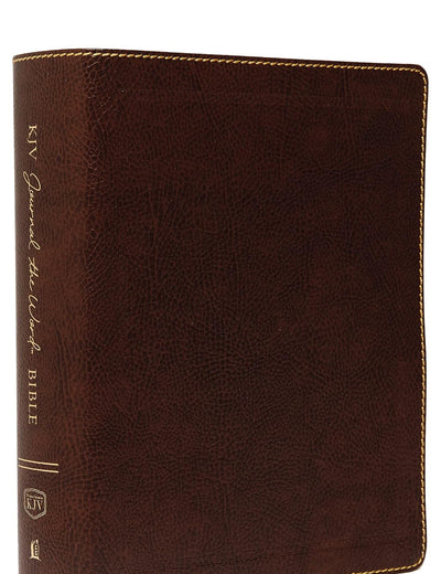 KJV Large Print Bible, Journal the Word, Reflect, Journal or Create Art Next to Your Favorite Verses (Brown Bonded Leather, Red Letter, Comfort Print: King James Version)