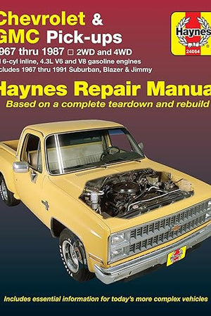 Chevy & GMC 4 3L & V* Pick-ups (67-87) & Suburban, Blazer & Jimmy (67-91) Haynes Repair Manual
