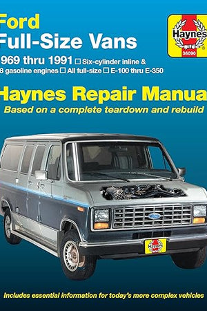 Ford Full-size Econoline E-100 thru E-350 Gas Engine Vans (69-91) Haynes Repair Manual (Does not include information specific to diesel engines. Includes coverage apart from specific exclusion noted)