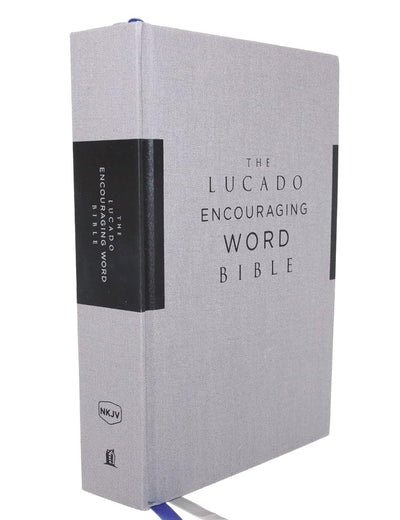 NKJV, Lucado Encouraging Word Bible, Cloth over Board, Gray, Comfort Print: Holy Bible, New King James Version