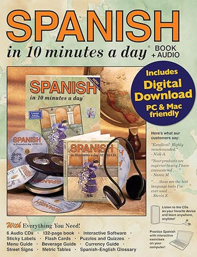 SPANISH in 10 minutes a day BOOK + AUDIO