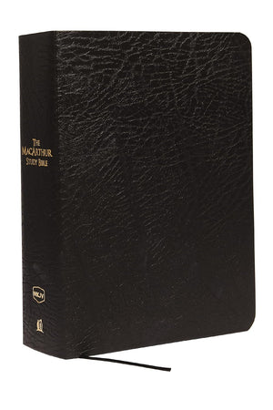 NKJV, MacArthur Study Bible, Large Print, Black Bonded Leather: Unleashing God's Truth One Verse at a Time (Holy Bible, New King James Version)
