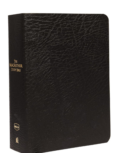 NKJV, MacArthur Study Bible, Large Print, Black Bonded Leather: Unleashing God's Truth One Verse at a Time (Holy Bible, New King James Version)
