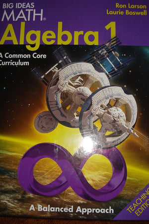 BIG IDEAS MATH Algebra 1: Common Core Teacher Edition 2014