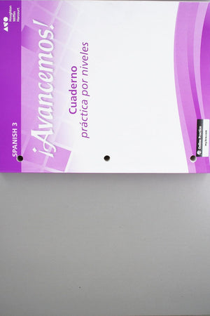Cuaderno Practica por niveles Student Edition Level 3 (¡Avancemos!) (Spanish Edition)