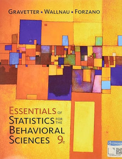 Essentials of Statistics for The Behavioral Sciences (MindTap Course List)