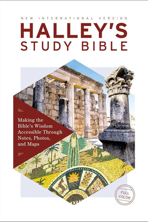 NIV, Halley's Study Bible (A Trusted Guide Through Scripture), Hardcover, Red Letter, Comfort Print: Making the Bible's Wisdom Accessible Through Notes, Photos, and Maps