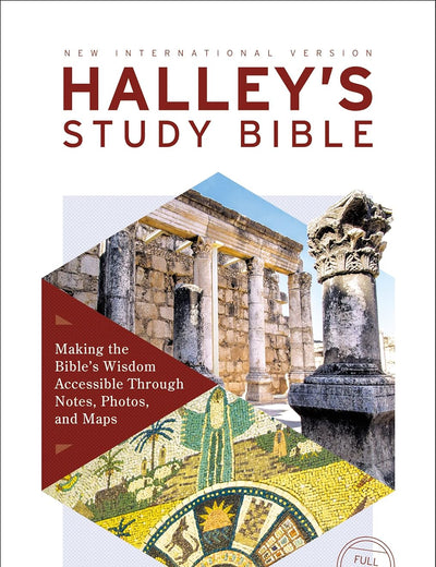 NIV, Halley's Study Bible (A Trusted Guide Through Scripture), Hardcover, Red Letter, Comfort Print: Making the Bible's Wisdom Accessible Through Notes, Photos, and Maps