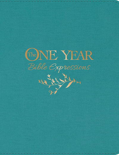 The One Year Bible Expressions NLT (LeatherLike, Tidewater Teal)