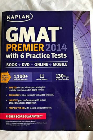 Kaplan GMAT Premier 2014 with 6 Practice Tests: book + online + DVD + mobile