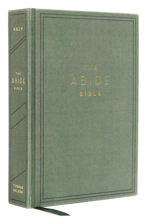 NKJV, Abide Bible, Cloth over Board, Green, Red Letter, Comfort Print: Holy Bible, New King James Version