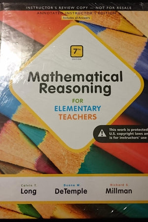 Mathematical Reasoning for Elementary Teachers (7th Edition)