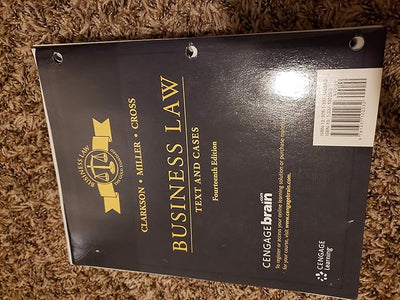 Business Law: Text and Cases (MindTap Course List)