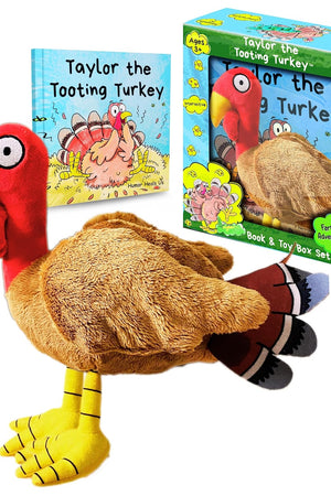 Taylor the Tooting Turkey Interactive Farting Toy Book Gift Box Set