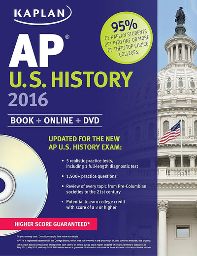 Kaplan AP U.S. History 2016: Book + DVD (Kaplan Test Prep)