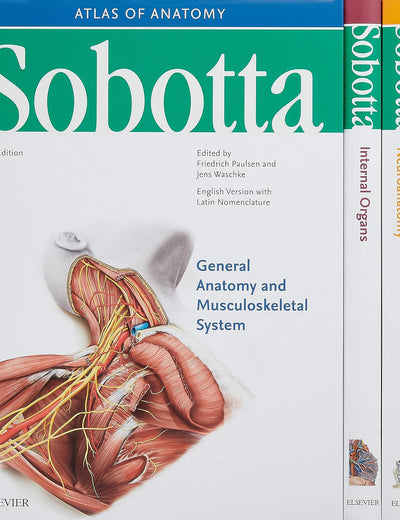 Sobotta Atlas of Anatomy, Package, 16th ed., English/Latin: Musculoskeletal System; Internal Organs; Head, Neck and Neuroanatomy; Muscles Tables