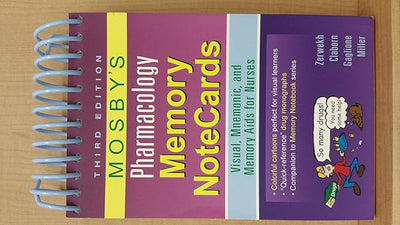 Mosby's Pharmacology Memory NoteCards: Visual, Mnemonic, and Memory Aids for Nurses