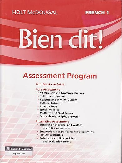 Assessment Program (Bien Dit!, Level 1) (French Edition)