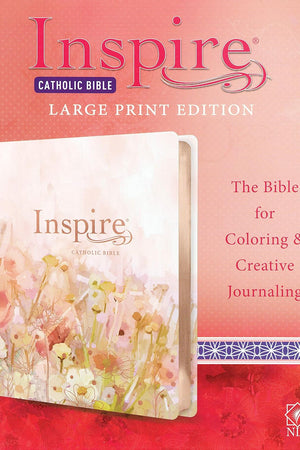 Inspire Catholic Bible NLT Large Print (LeatherLike, Multicolor): The Bible for Coloring & Creative Journaling